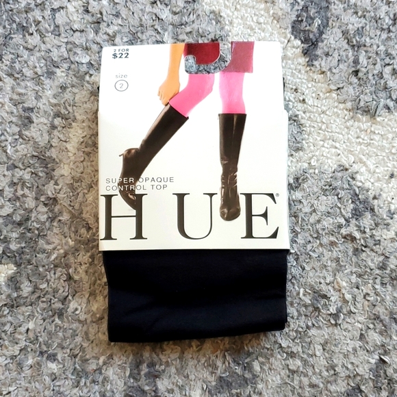 HUE Accessories Hue Super Opaque Control Top Black Tights Poshmark